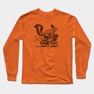 Squirrel Riding On Bike Long Sleeve T-Shirt